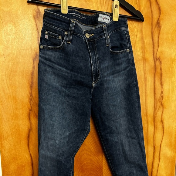 AG The Farrah High Waist Ankle Skinny Jeans (Mastic) - Picture 2 of 9